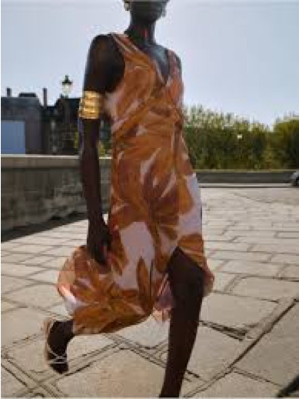 ZARA Printed Midi Dress - Picture 7 of 7